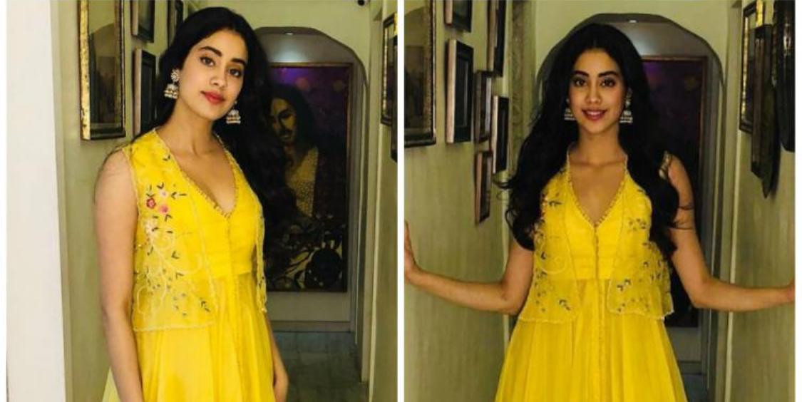 Janhvi Kapoor Looking Lovely In An Anushree Reddy Dress