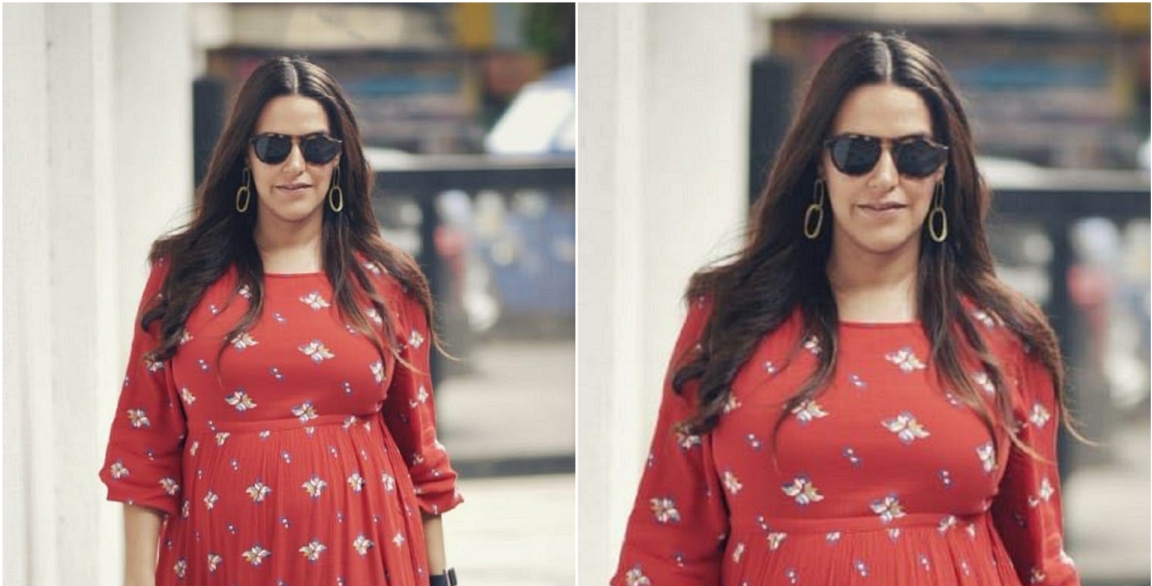 Neha Dhupia Looking Lovely In A Global Desi Maxi Dress