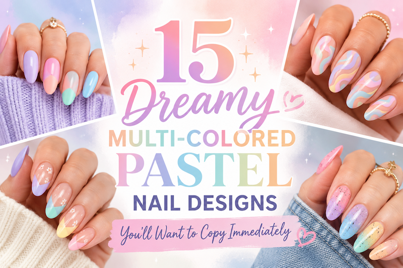 15 Dreamy Multi-Colored Pastel Nail Designs You’ll Want to Copy Immediately